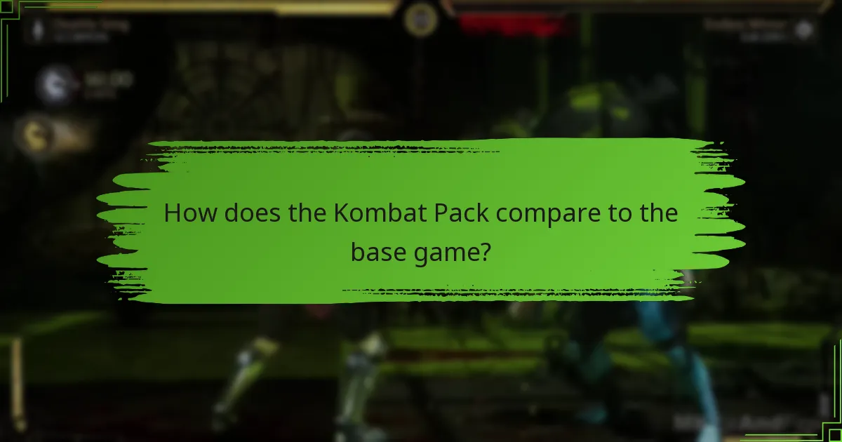 How does the Kombat Pack compare to the base game?